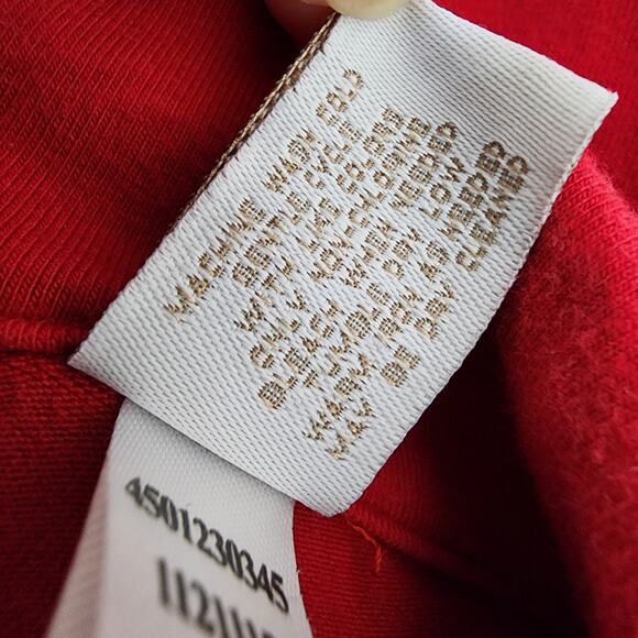 Weekends by Chico's Jacket Women’s Size 2 Large Red Snap Front 3/4 Sleeves Knit - Picture 12 of 12